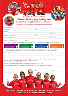Party Booking Form